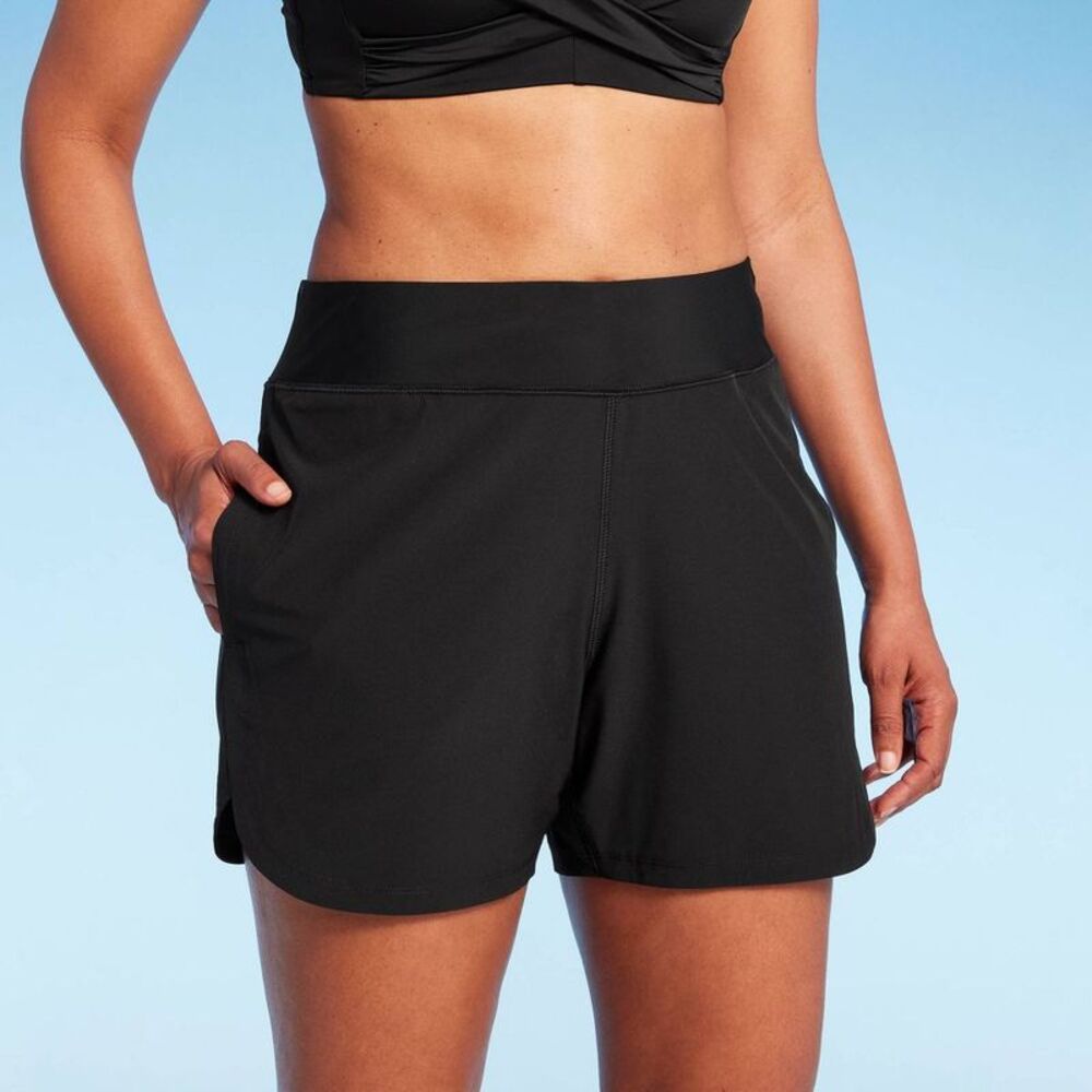 Lands' End Women's 5" UPF 50 Swim Shorts - Black L